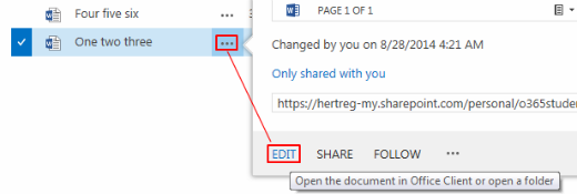 picture showing how to open a file in the full version of Word